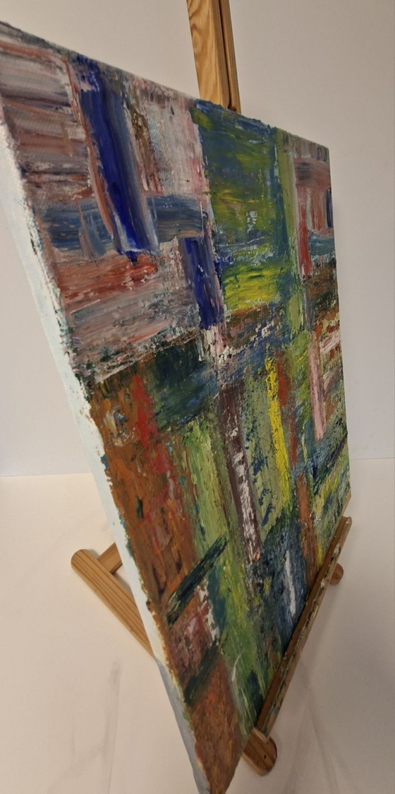 Dipinto a olio multidirezionale 'Capannone Illuminato' (2018) – Storme Kathleen (40x50 cm) (photo 4 of 13)