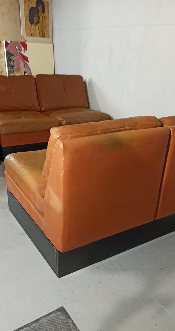 Image 1 of Divano modulare in pelle vintage COR