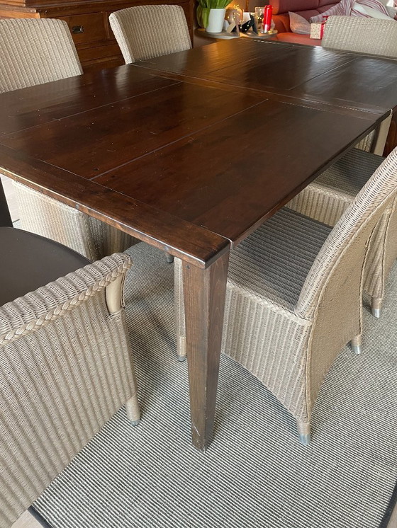 Image 1 of Table de salle à manger en merisier + 6 chaises de style campagnard Vincent Sheppard