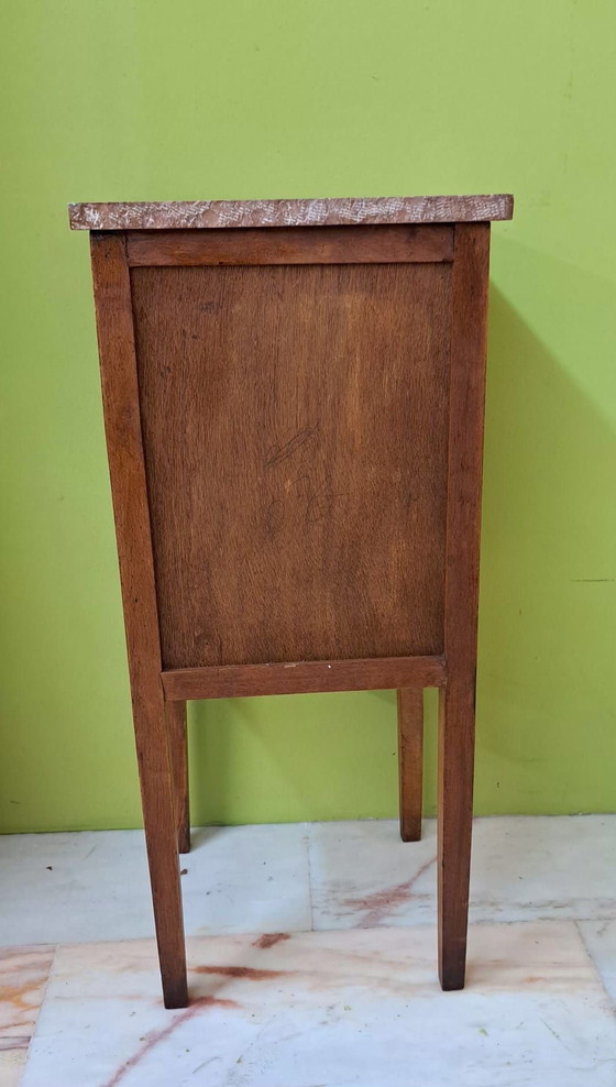 Comodino vintage anni '50, Comodini, Bronzo, Marmo, Marrone (foto 10 di 10)