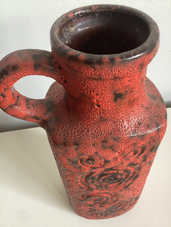 Image 1 of Vaso di lava grassa e screpolata