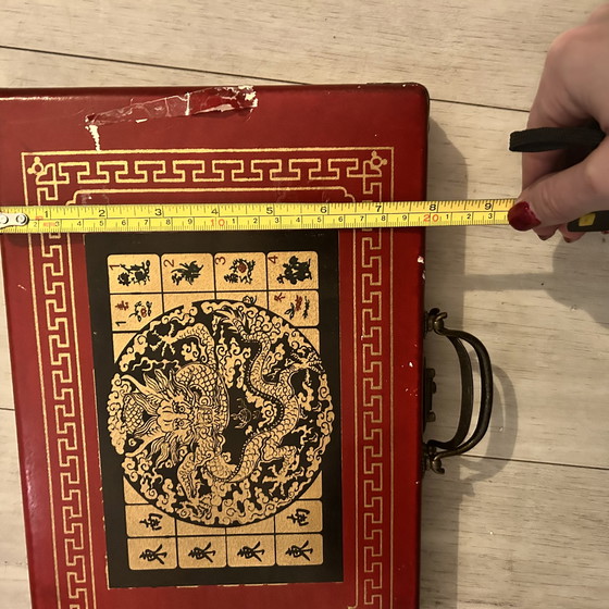 Image 1 of Antiek zeldzaam Mahjong spel