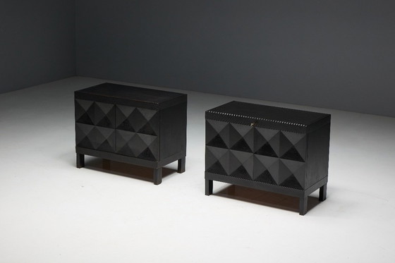 Image 1 of Mobile brutalista De Coene in rovere tinto, Belgio, anni '70