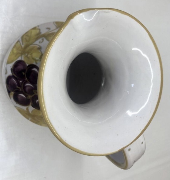 Image 1 of Pitcher vase by Fratelli Fanciullaci with grape decoration