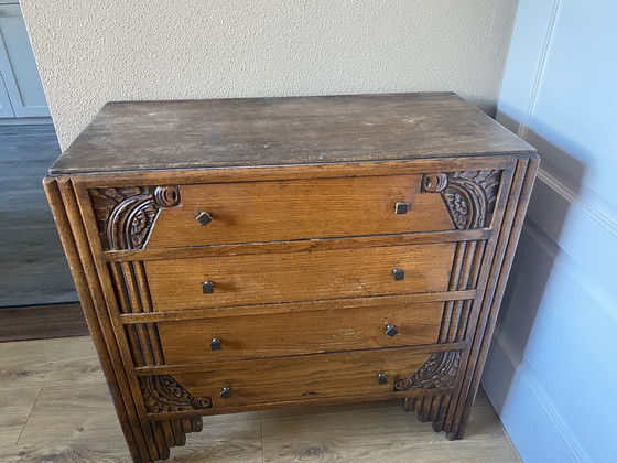 Image 1 of Vintage Art Deco Ladekastje Dressoir