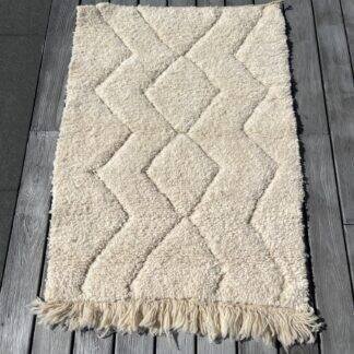 Alfombra bereber blanca 2X1m – Wool, Cotton, Scandinavian (photo 7 of 7)