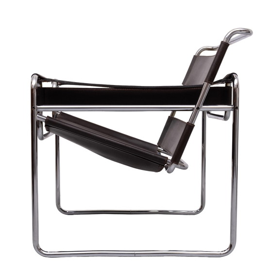 Fauteuil Wassily B3 marron foncé de Marcel Breuer pour Gavina, années 1960 – Leather, Bauhaus (photo 22 of 40)