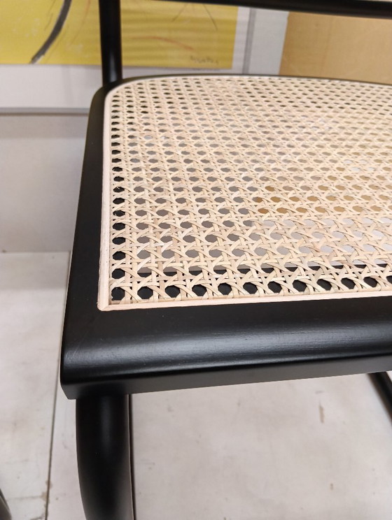 Image 1 of ALIVARMVSEVM 104. SET of 2 CESCA B32 Chairs (NEW) in Black Frame Limited Edition 