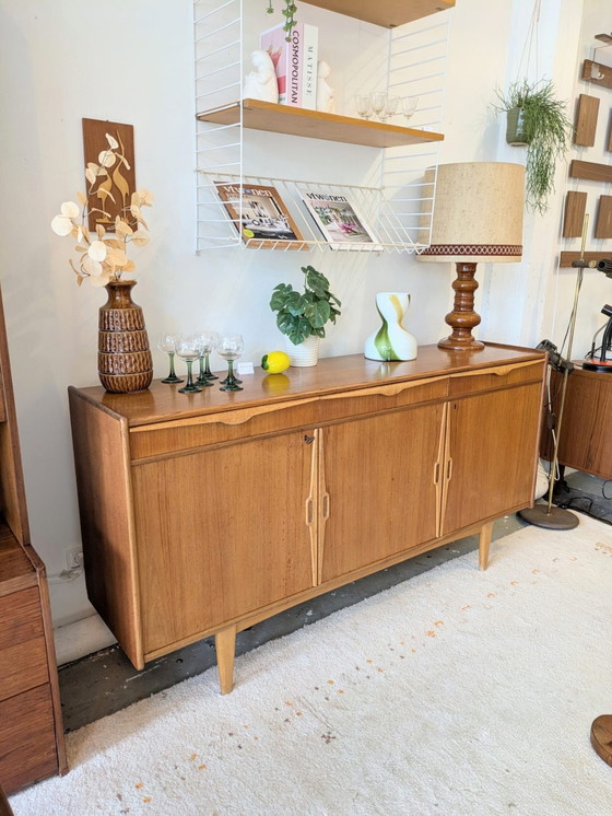 Vintage jaren '60 dressoir, sideboard, Bröderna Anderssons (Breo), Bröderna Anderssons (Breo),, Hout, Bruin (foto 4 van 14)