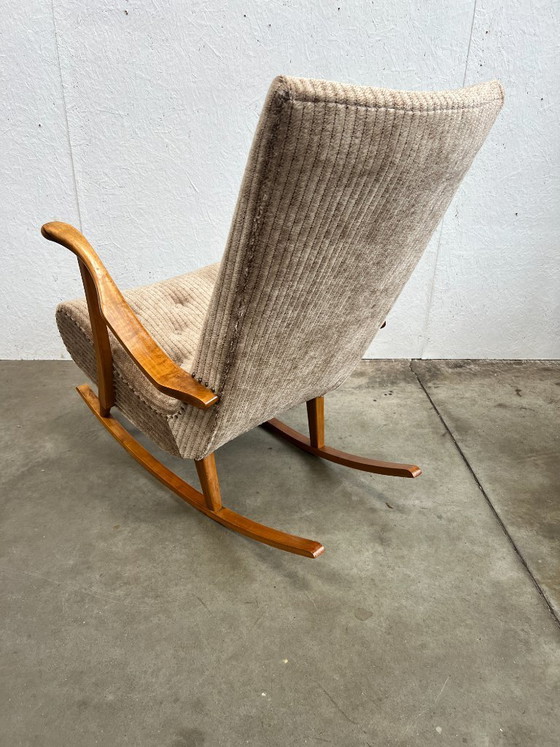 Image 1 of Sedia a dondolo vintage, in teak, Svezia, anni '50
