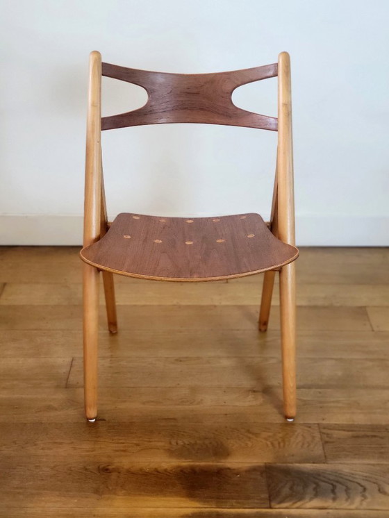 Image 1 of 5 sedie Sawbuck CH29 di Hans J. Wegner per Carl Hansen & Søn