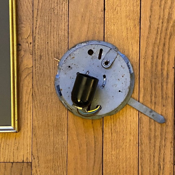 Image 1 of Applique murale opaline plafonnier ancien demi sphérique demi lune 25 cm en verre 1960 1970 vintage