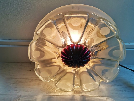 Image 1 of Plafón o aplique flor de cristal