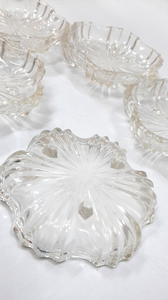 Image 1 of 5 piattini vintage in vetro per marmellata