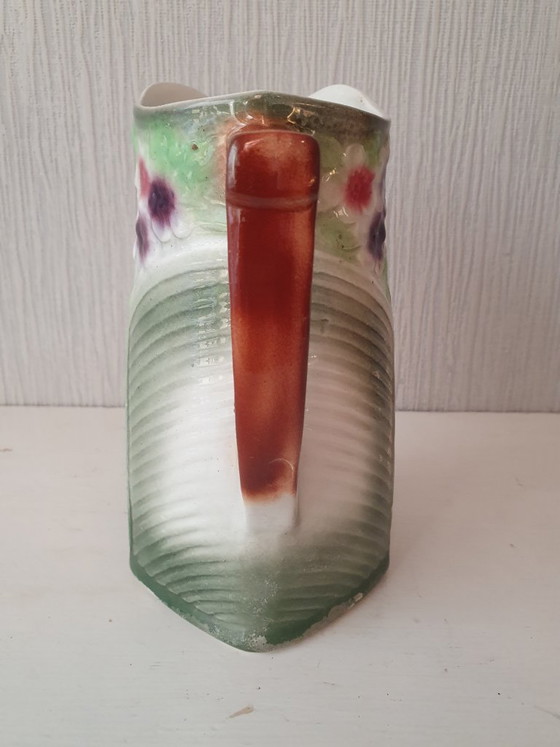 Majolica / Barbotine Can – A.M.C. Belgium – Art Nouveau – AMC Auguste Mouzin & Cie, Vases, Ceramic (photo 4 of 12)