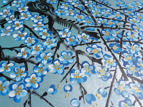 Sakura J538 - Grande Peinture Originale – Peintures et dessins, Canvas (photo 11 of 17)