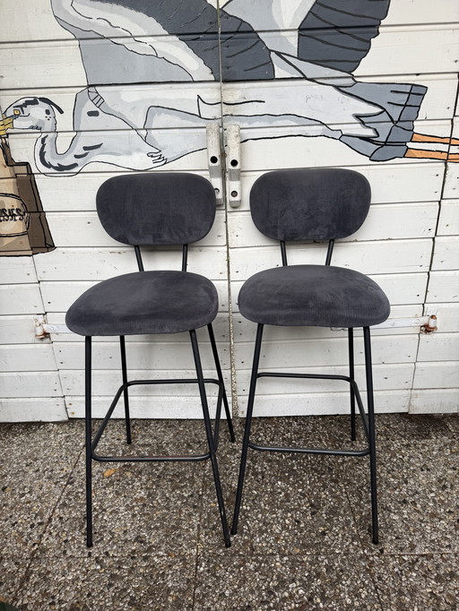 8x gray bar stools fabric