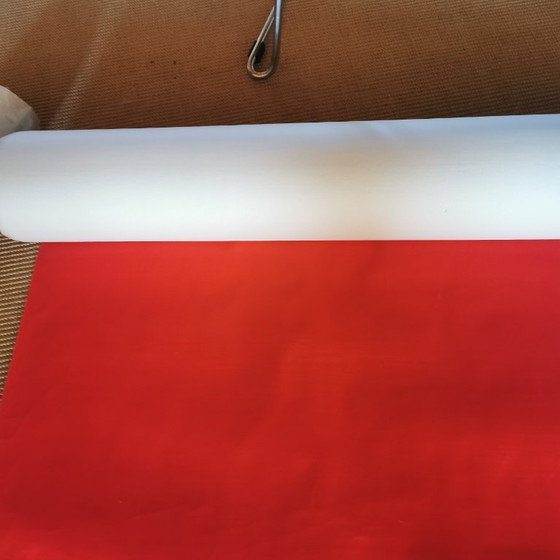 Image 1 of Luxus Seidentapete Aprikot und Rot