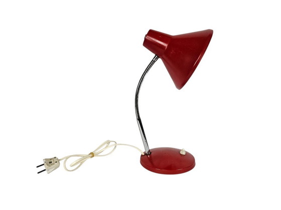Image 1 of Hala Zeist - lampada da scrivania - rossa - collo flessibile - anni '60