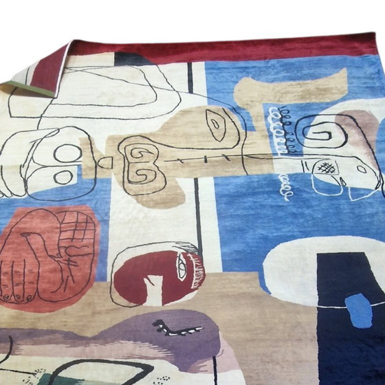 Le Corbusier Tapis L'Étrange Oiseau et le Taureau | Laine nouée à la main sur coton | Tapis d'art | 250 × (photo 9 of 9)