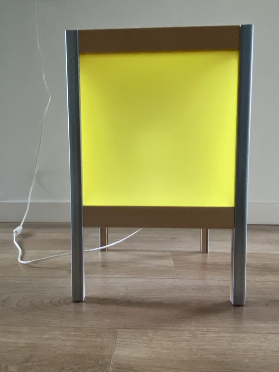 Image 1 of Vintage plexiglass floor lamp / side table
