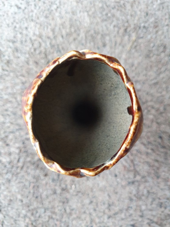 Image 1 of Art Deco vase Thulin Belgium - drip glaze - 1930s