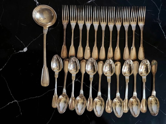 25 silver-plated cutlery sets "Les Grands Magasins du Louvre" (photo 12 of 12)