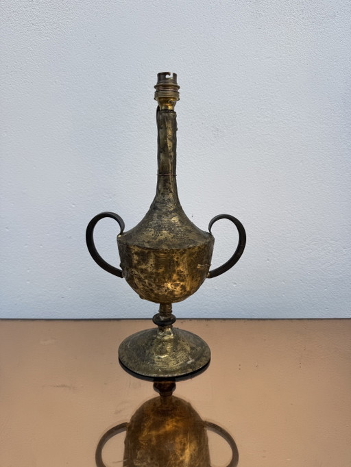 Brutalistische lamp van Max Bré, jaren 60 – tafellampen, Bronze