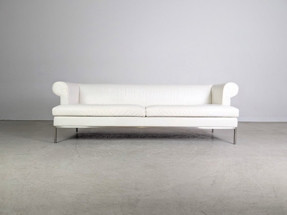 Image 1 of Canapé original Wittmann en cuir beige crème clair