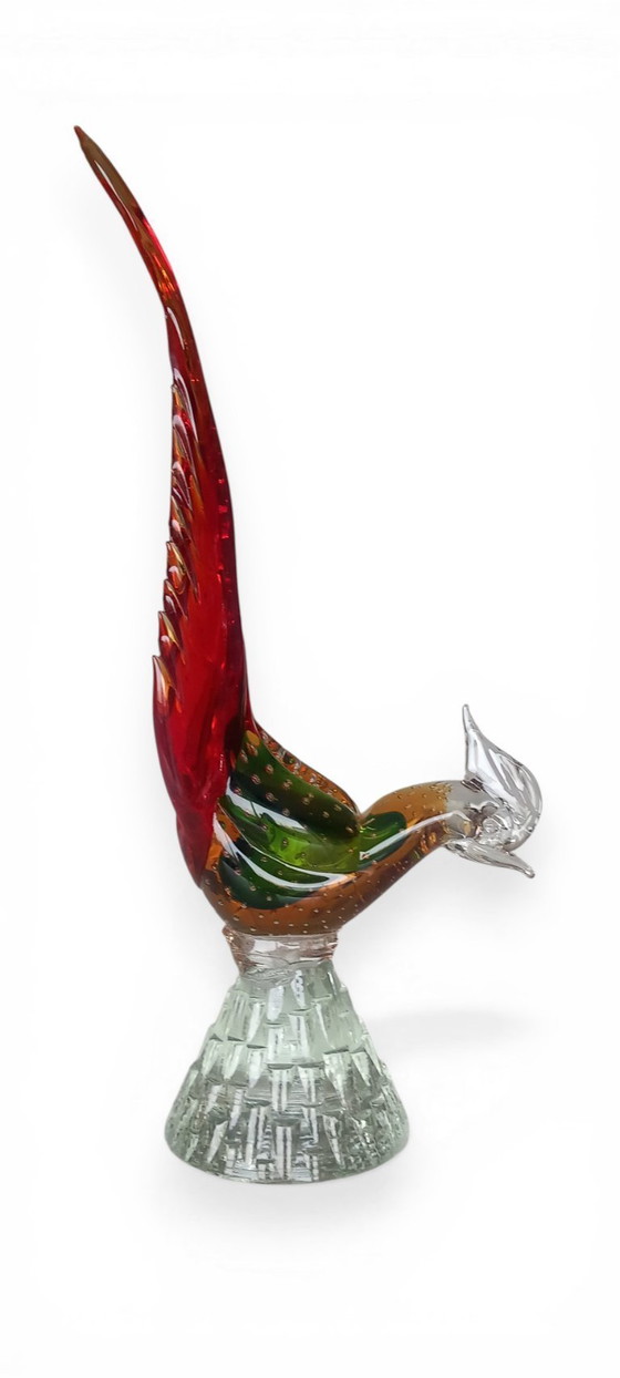 Image 1 of Murano glass bird / pheasant – bullicante – Italy – ca. 1960–1970 – 40 cm