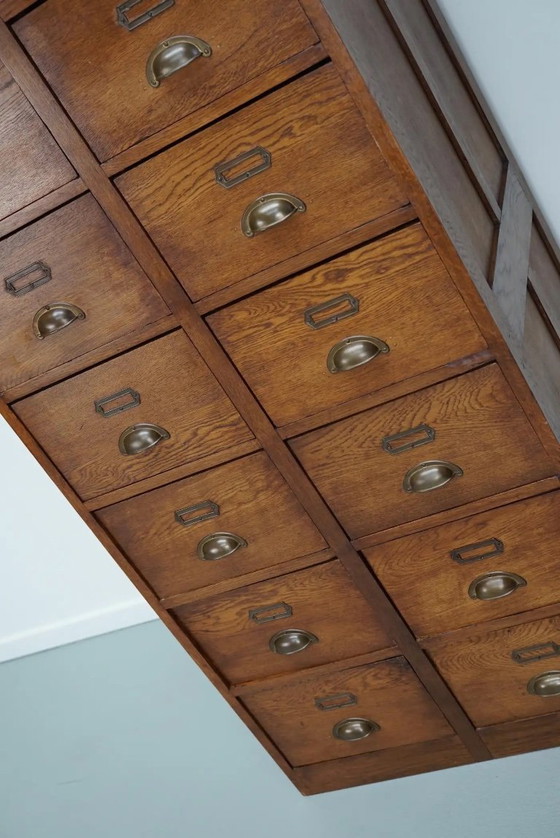 Image 1 of Botiquín/archivador antiguo holandés de roble, años 30