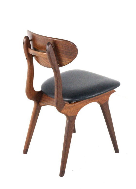 Image 1 of Ensemble de 4 chaises AWA 'Weert' vintage rembourrées