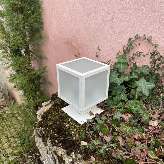 Tebong Paris outdoor bollard light – cubic model, circa 1990 – Table lamps, Iron (photo 7 of 9)