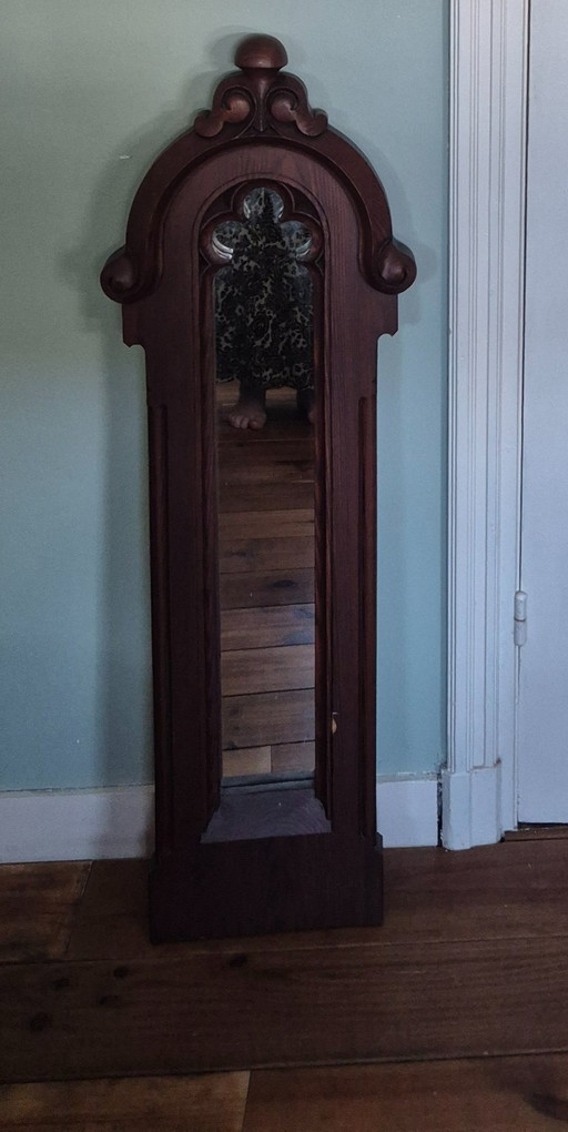 Narrow antique mirror