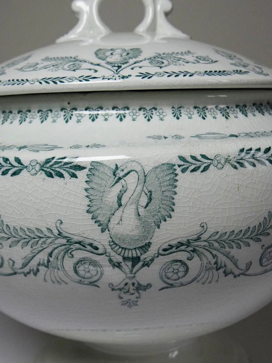Large antique soup tureen K&G Lunéville Compiègne model in ironstone. – Crockery, Porcelain, Rococo (photo 6 of 16)
