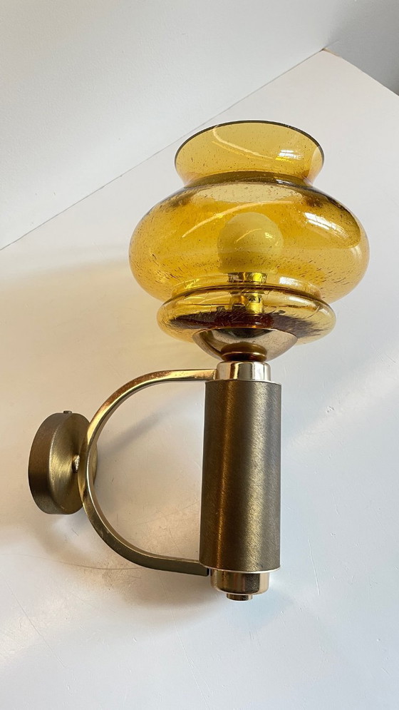 Image 1 of APPLIQUE LAITON Verre Bullé VINTAGE