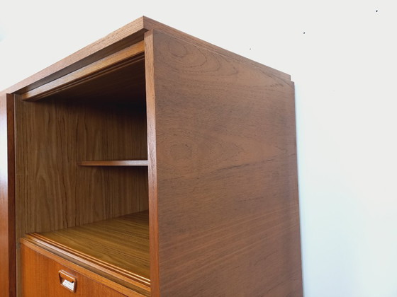 Image 1 of Vintage Scandinavian style teak secretary cabinet from the 60s