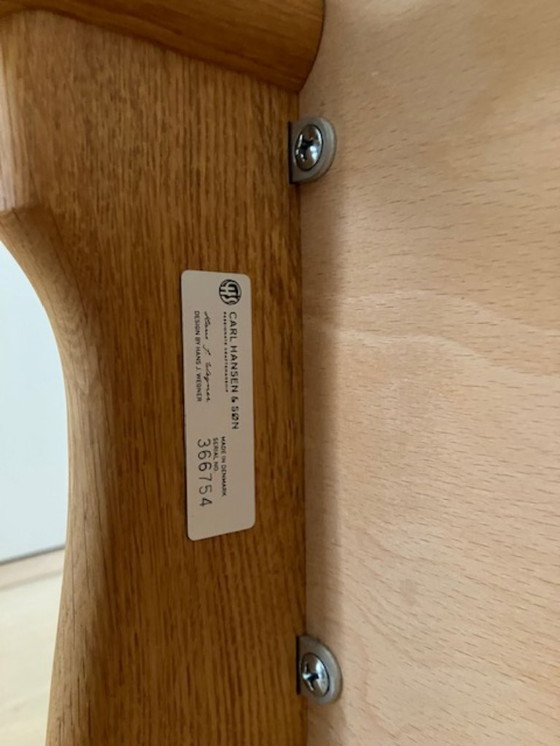 Image 1 of 2xCarl Hanssen& son CH33T eiken met zwart leder