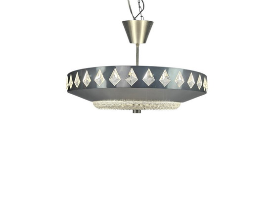 Image 1 of Vitrika - Orrefors - Carl Fagerlund - Ufo lamp - Zweden - 60's
