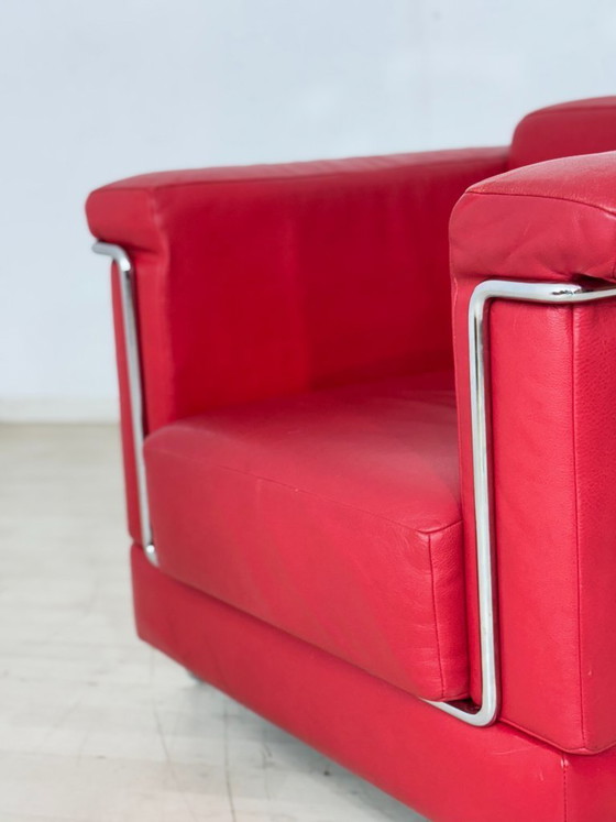 Image 1 of Züco Carat leren fauteuil rood