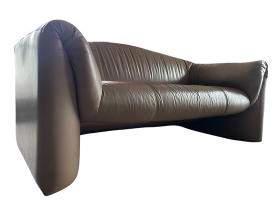 Image 1 of Bankstel Leolux Mink, 2-zits y 3-zits, luz bruin leer