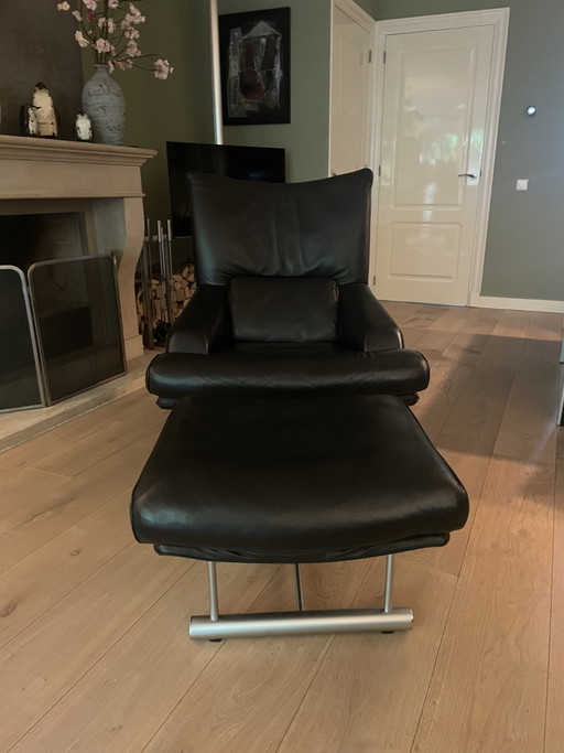 Rolf Benz Sessel mit Hocker