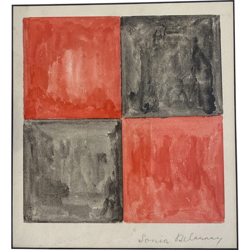 Vintage-Gemälde von Sonia Delaunay, 1971