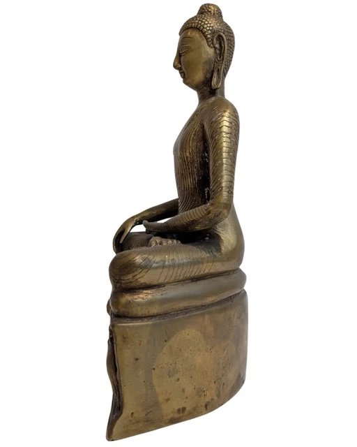 Bronze Buddha mit Elefantenbasis – Shakyamuni – Bildhauerei (photo 6 of 11)