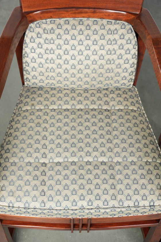 Image 1 of 4 x Art Deco design Schuitema eetkamerstoel uit de Decoforma serie met luxe stoffen bekleding