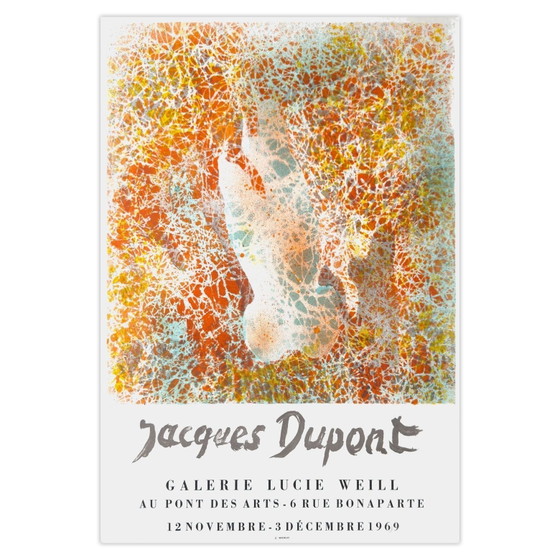 Image 1 of Jacques DUPONT Expo - Galerie Lucie Weill Plakat 1969