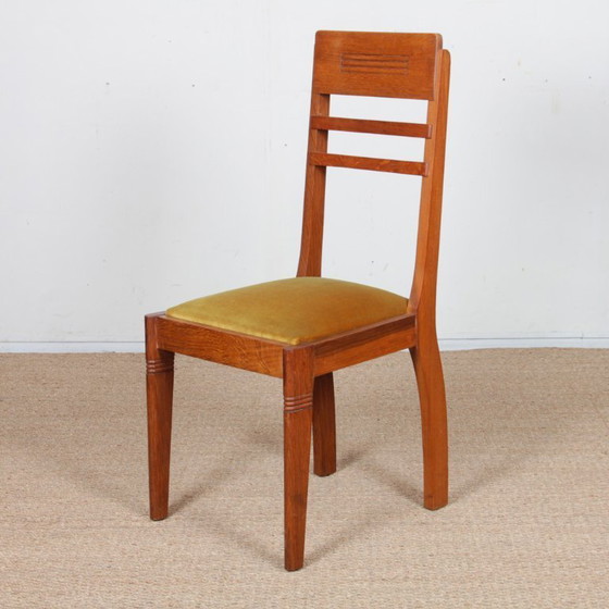 Image 1 of Set van 4 stoelen, Frans werk uit de jaren 1950.