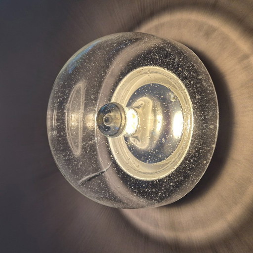 Glashütte Limburg 2921 Bubble-Glass Wall Lamp, E27, Ø 29 cm, Halo Effect Vintage.