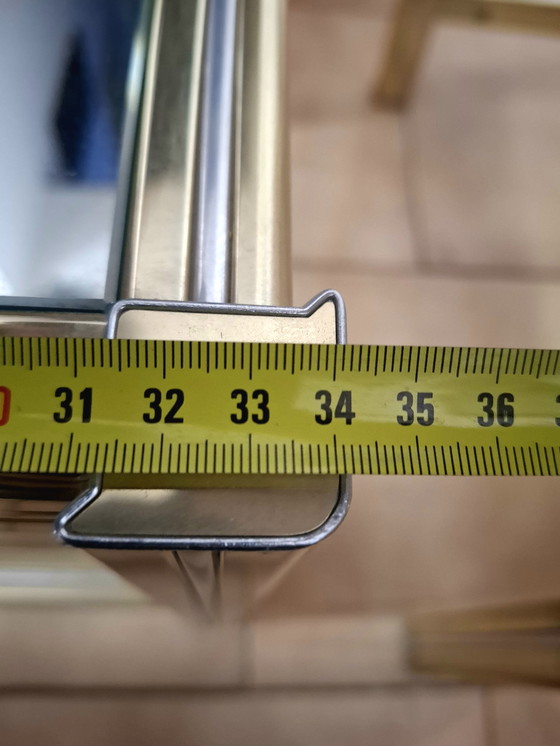 Image 1 of Set of 1980s glass and brass coffee tables