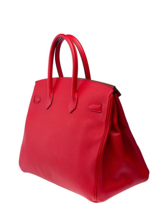 Image 1 of Borsa HERMES Birkin 35 in cuoio rosso - 103312